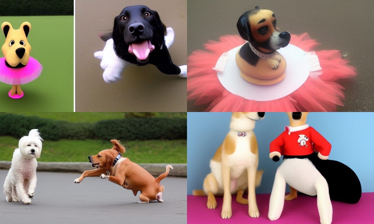 Dog Ballerina in Wallace and Gromit Style