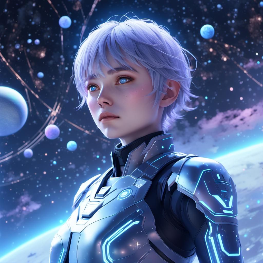 Erran Ambassador in Holographic Sci-Fi Environment