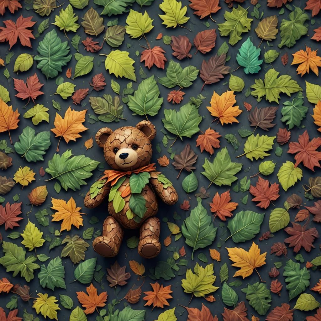 Fantastical Leaf Teddy Bear Concept Art
