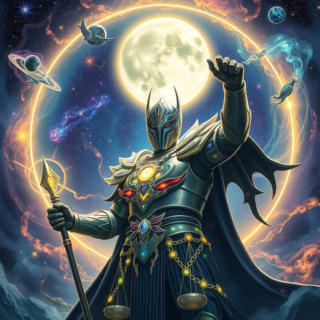 Cosmic Guardian Moon Champion Defending Space Justice