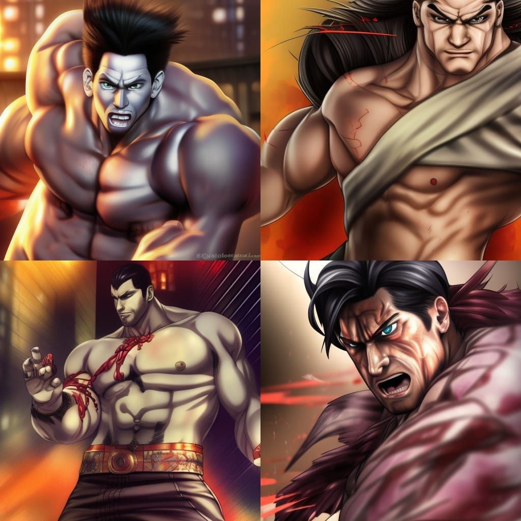 Anime Mob Boss Character Design in Digital Art