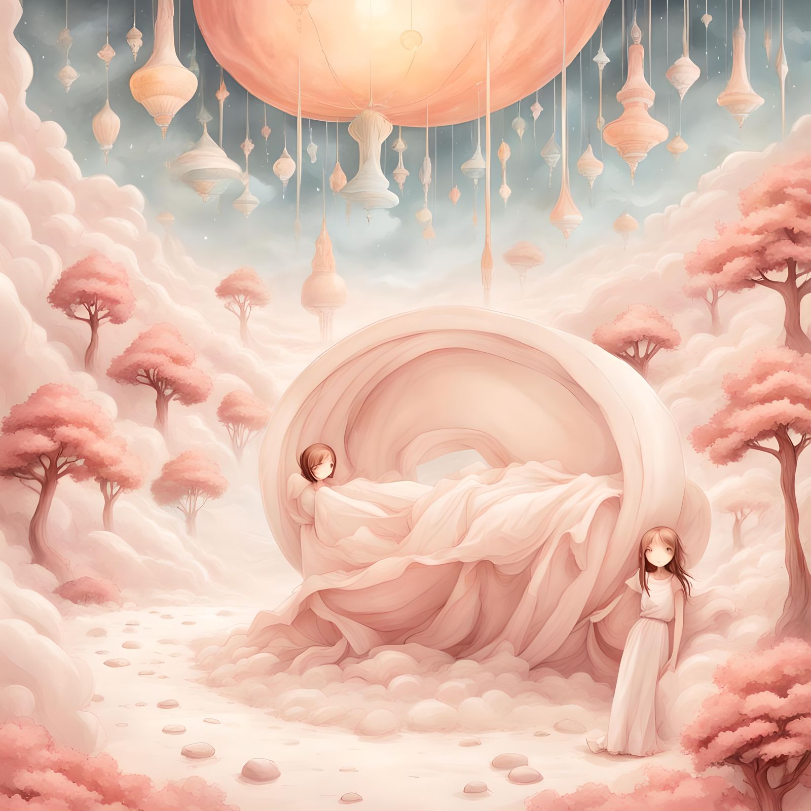 Abstract Dreamland Scene Created by AI