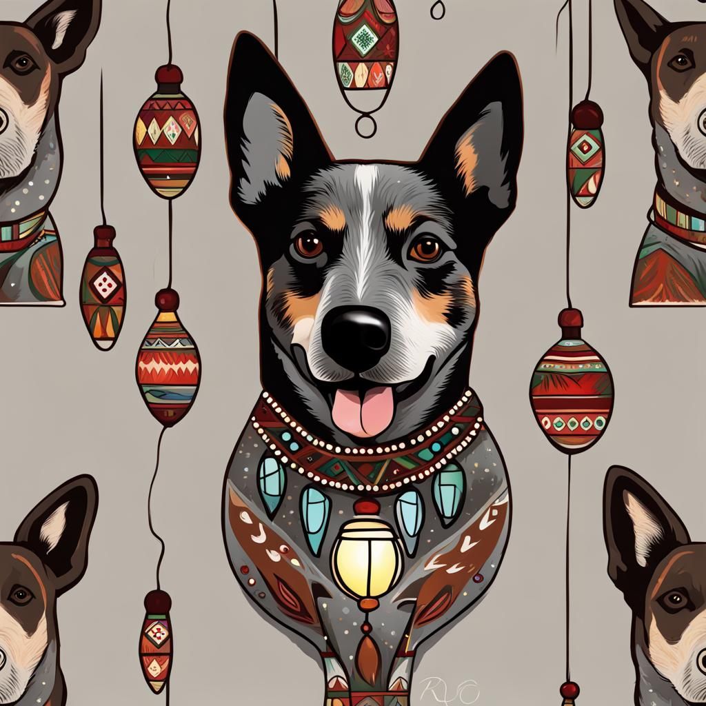 Australian Cattle Dog in Native American Art
