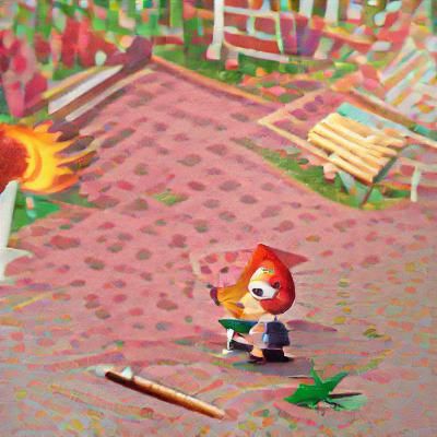 Redhead Smoking in Animal Crossing Concept Art