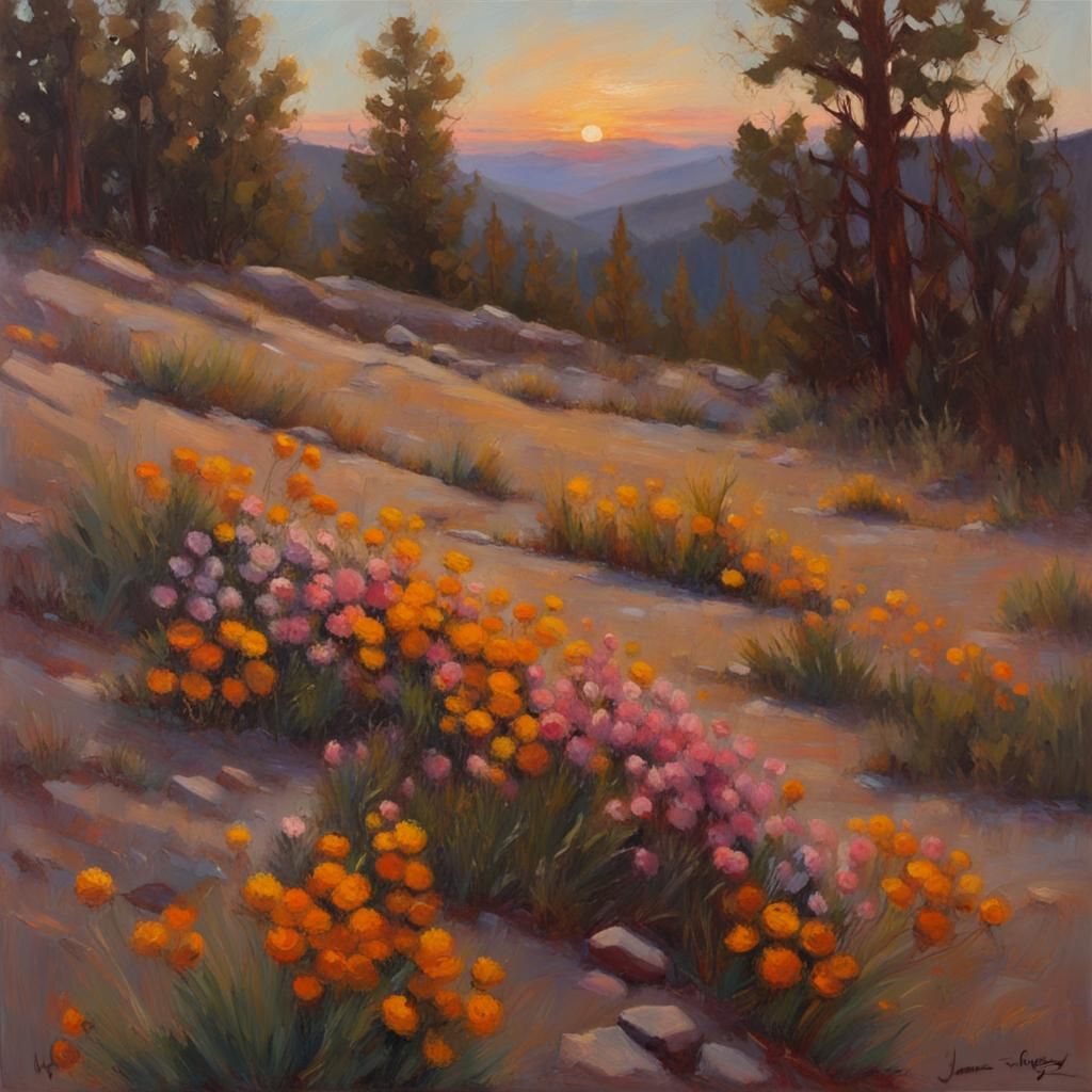 Wolf Creek Sunset: Oil Painting by James Gurney
