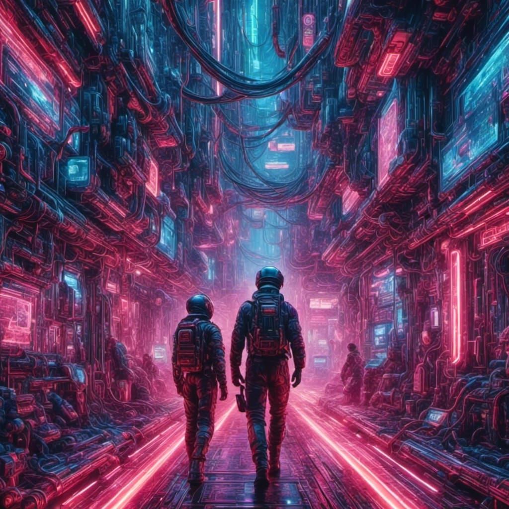 Asian Android in Vaporwave Glitch Aesthetic