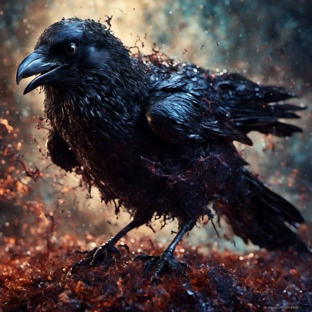 Gothic Raven in Shadow: "Nevermore"