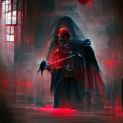 Darth Vader, Sith Lord with Red Lightsaber