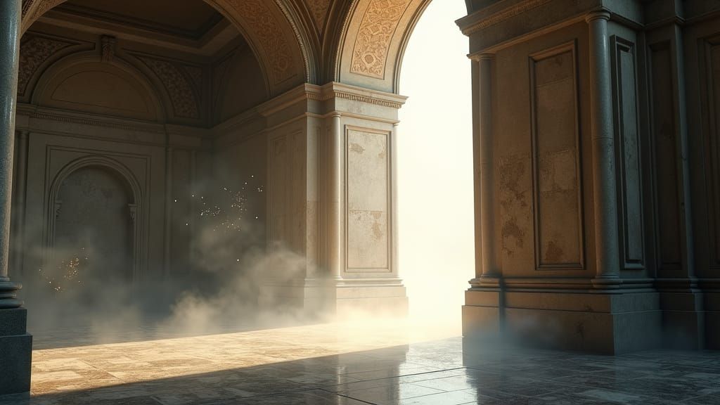 Majestic Chamber Unveiled Beyond Dissolving Stone Wall