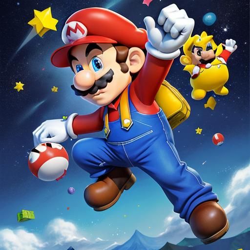 Super Mario in Anime Style