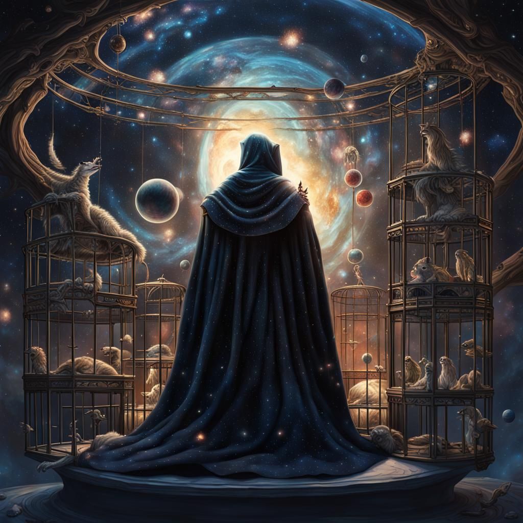 Mysterious Star Figure on Galaxy Throne