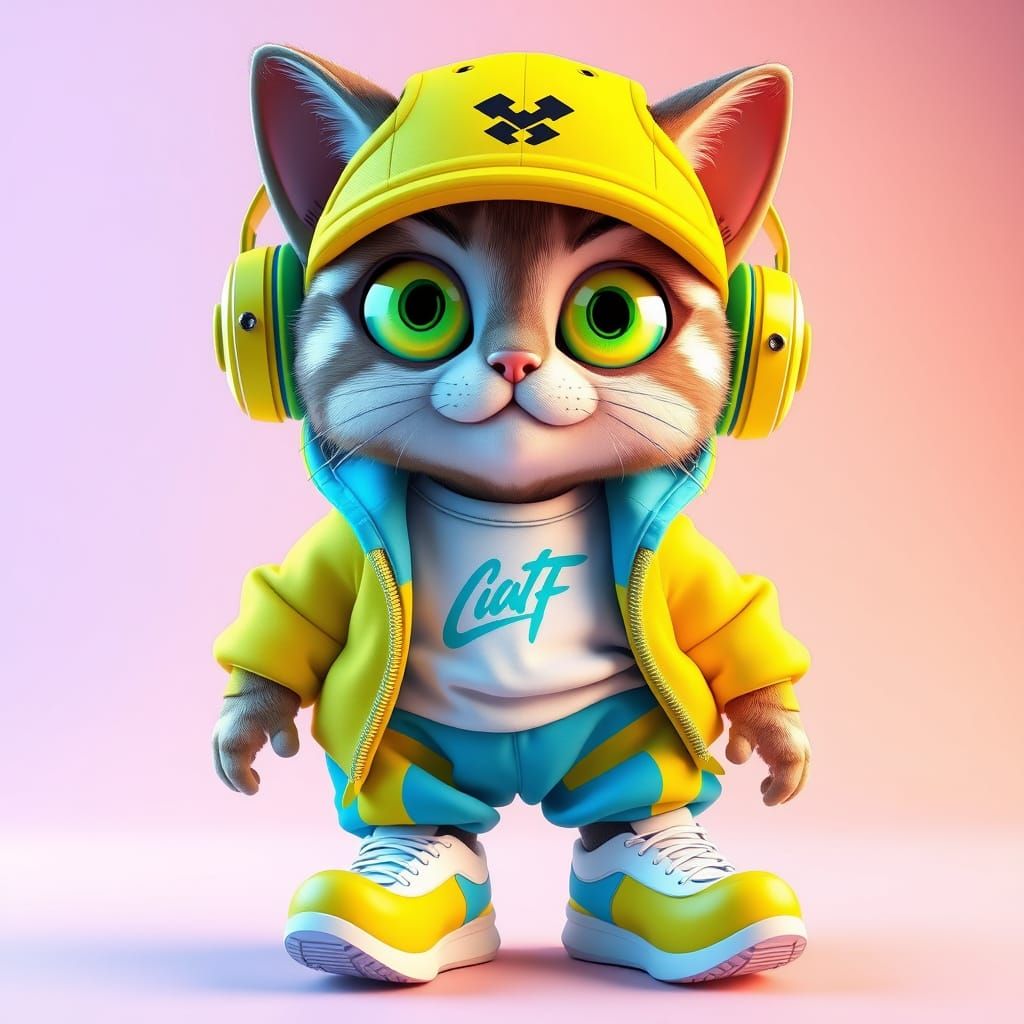 Anthropomorphic Cat in Modern Aesthetic