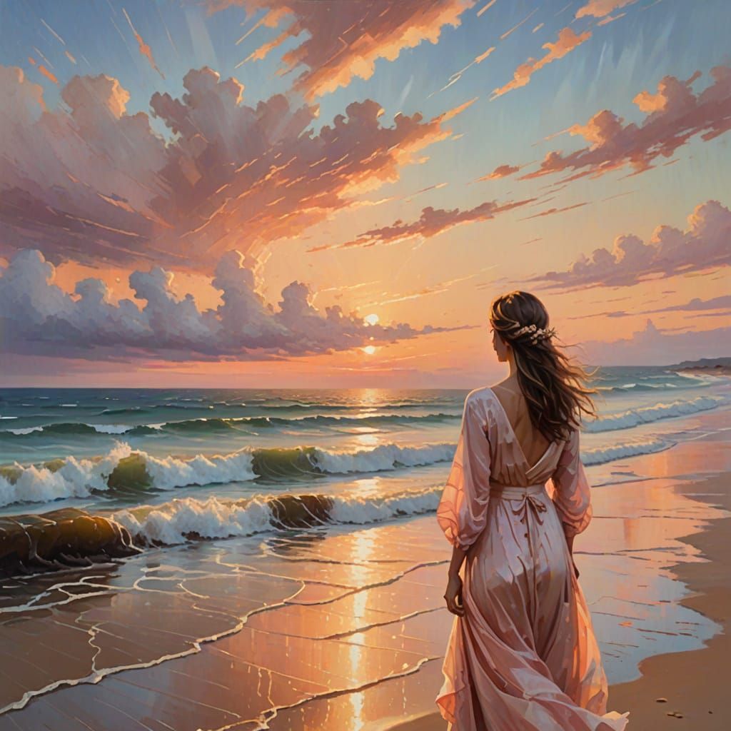 Surreal Serenity at Ocean's Edge