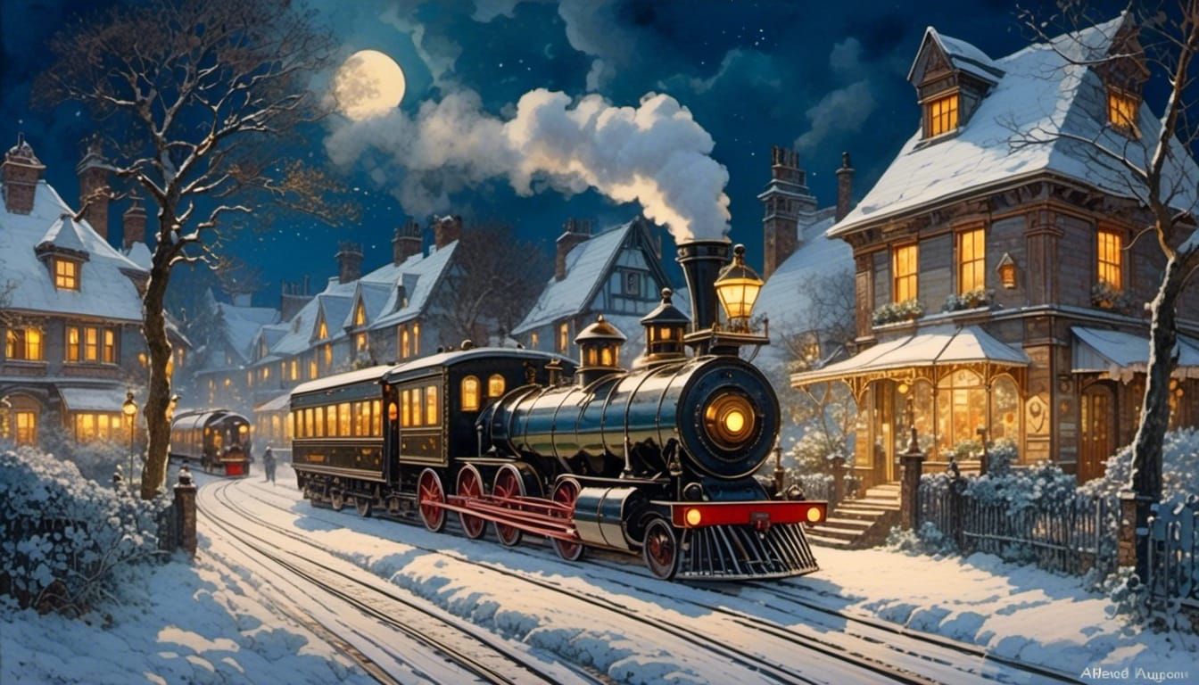 Steam Train in Winter
