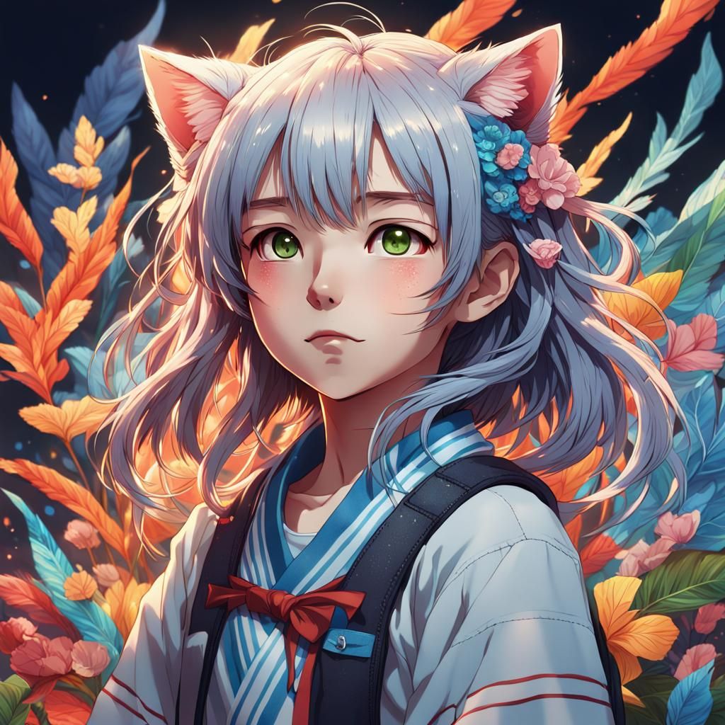 Hyperrealistic Anime Animals in Manga Style