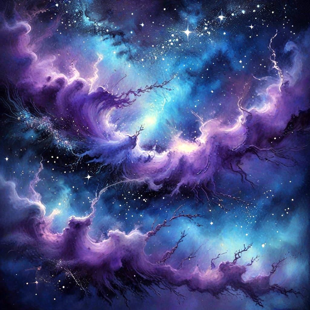 Celestial Star Freckles in Vibrant Cosmic Art