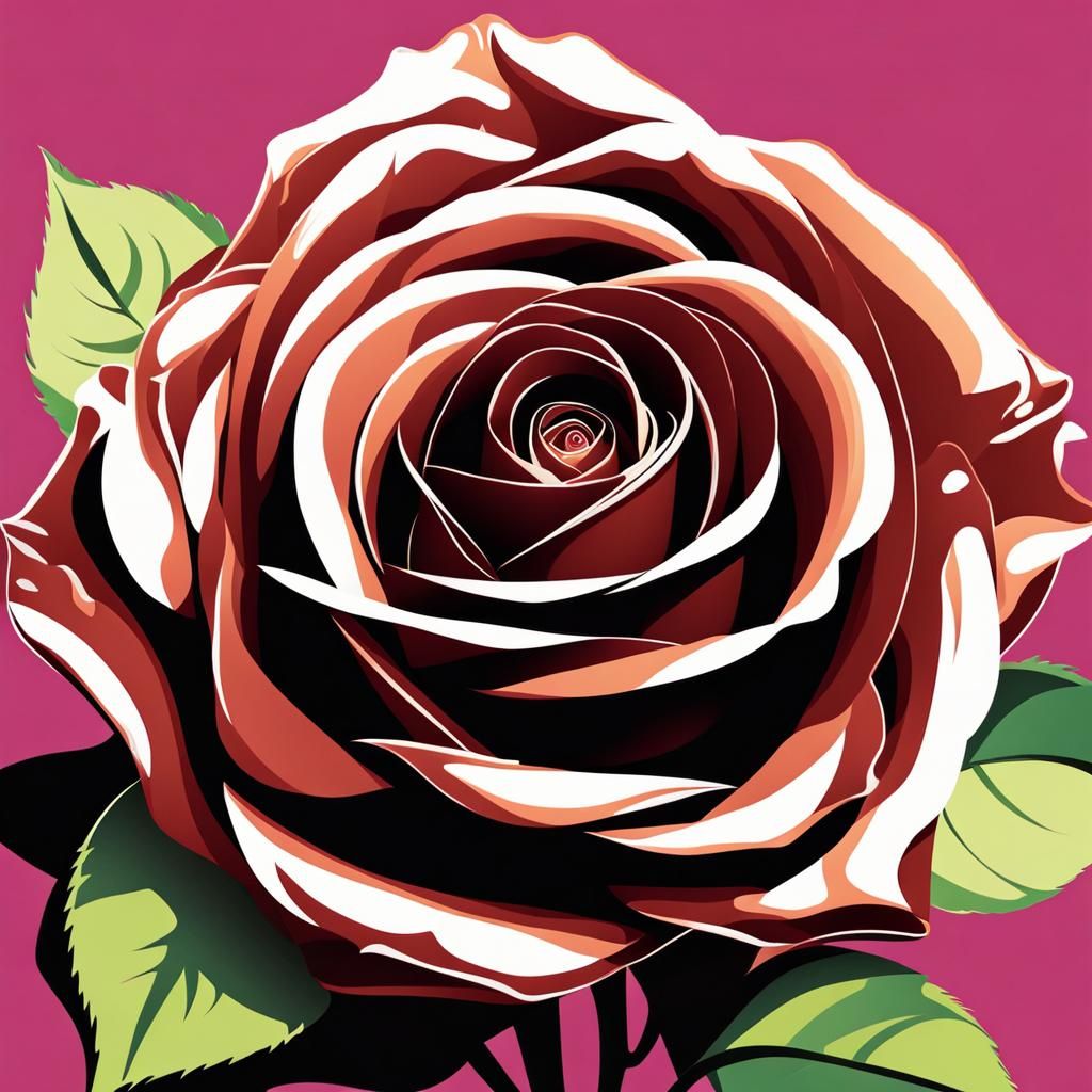 Chocolate Rose: Digital Painting Illustration