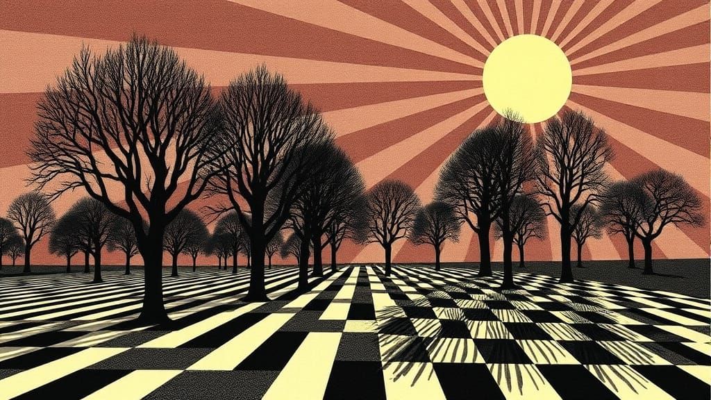 Vibrant Geometric Patterns Inspired by Escher, Riley, and De...