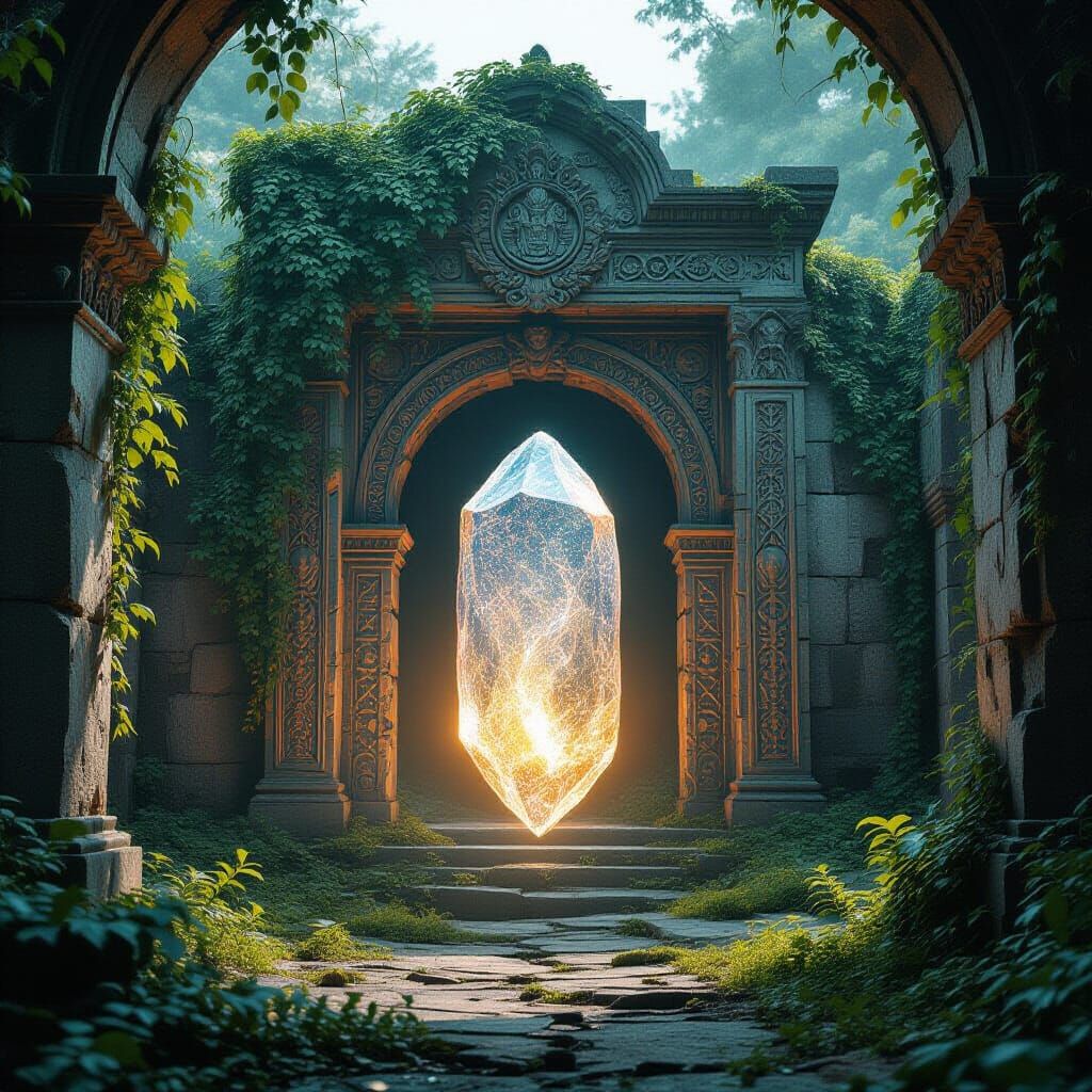 Mystical Artifact at Ancient Palace Portal