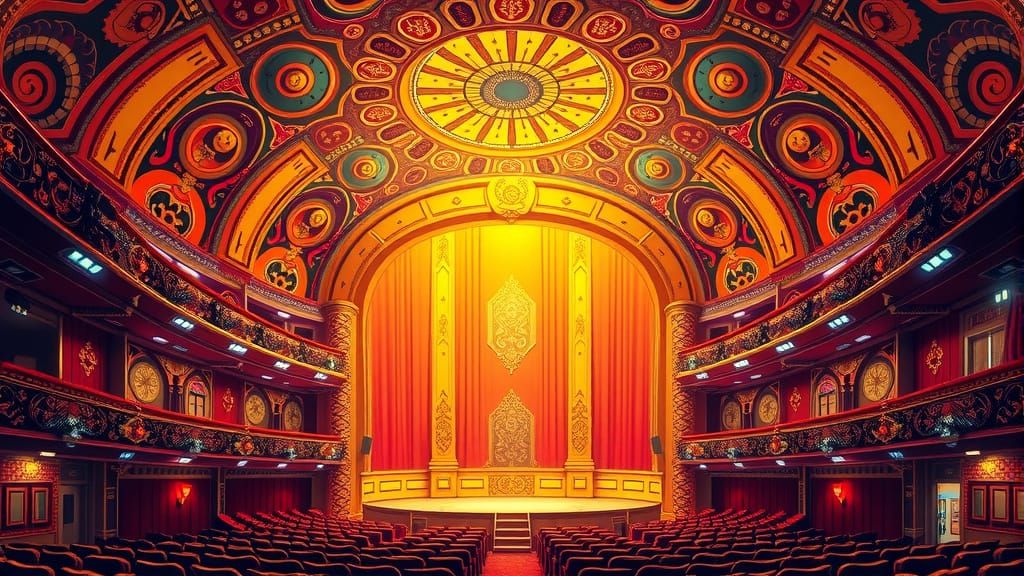 Spectacular Theater Interior in Art Nouveau Style