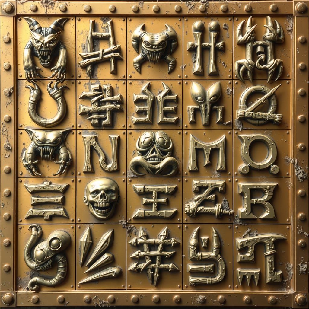 Golden Plaque with Ancient, Alien-Like Symbols in a Mysterio...