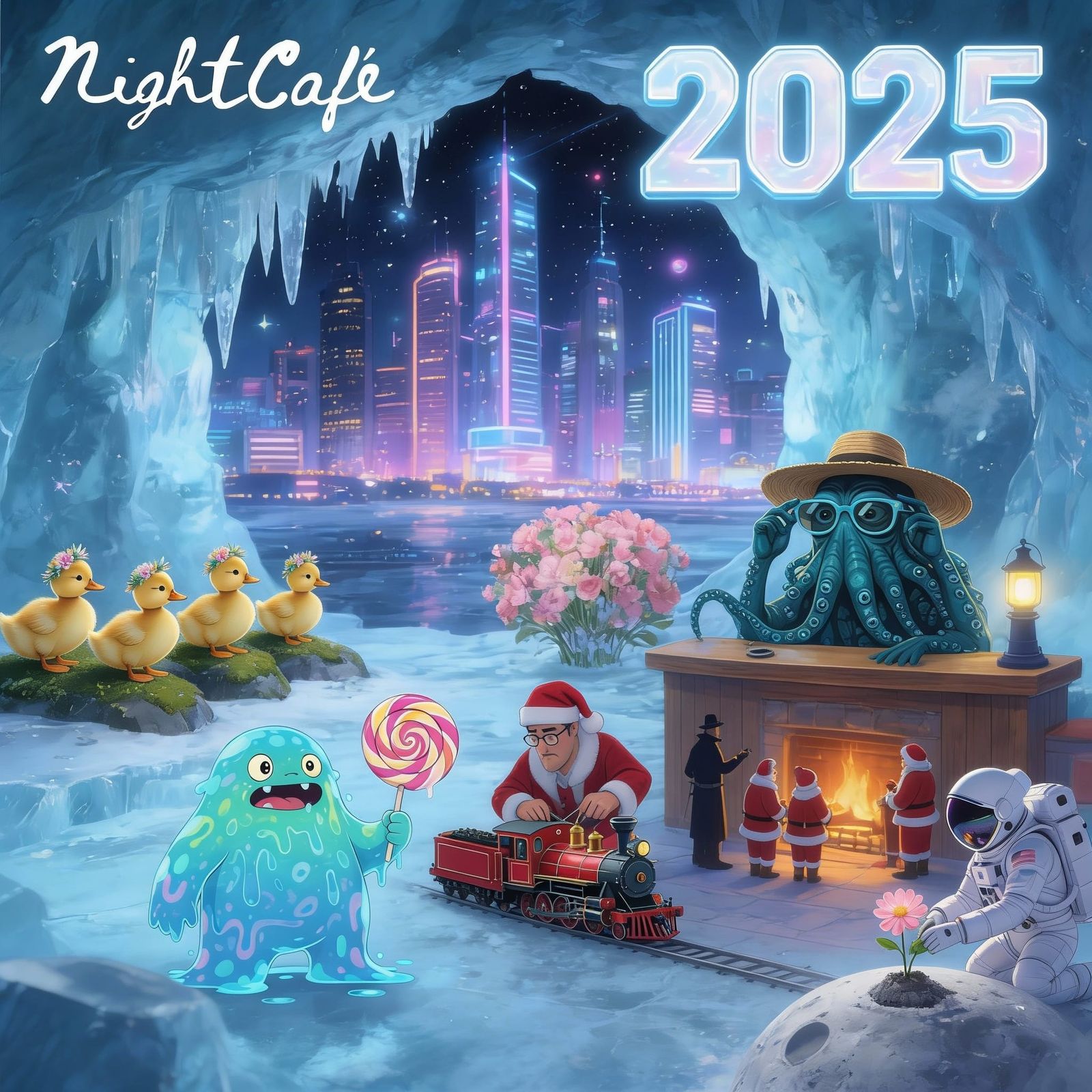 AI Art Collage Featuring NightCafe Creations