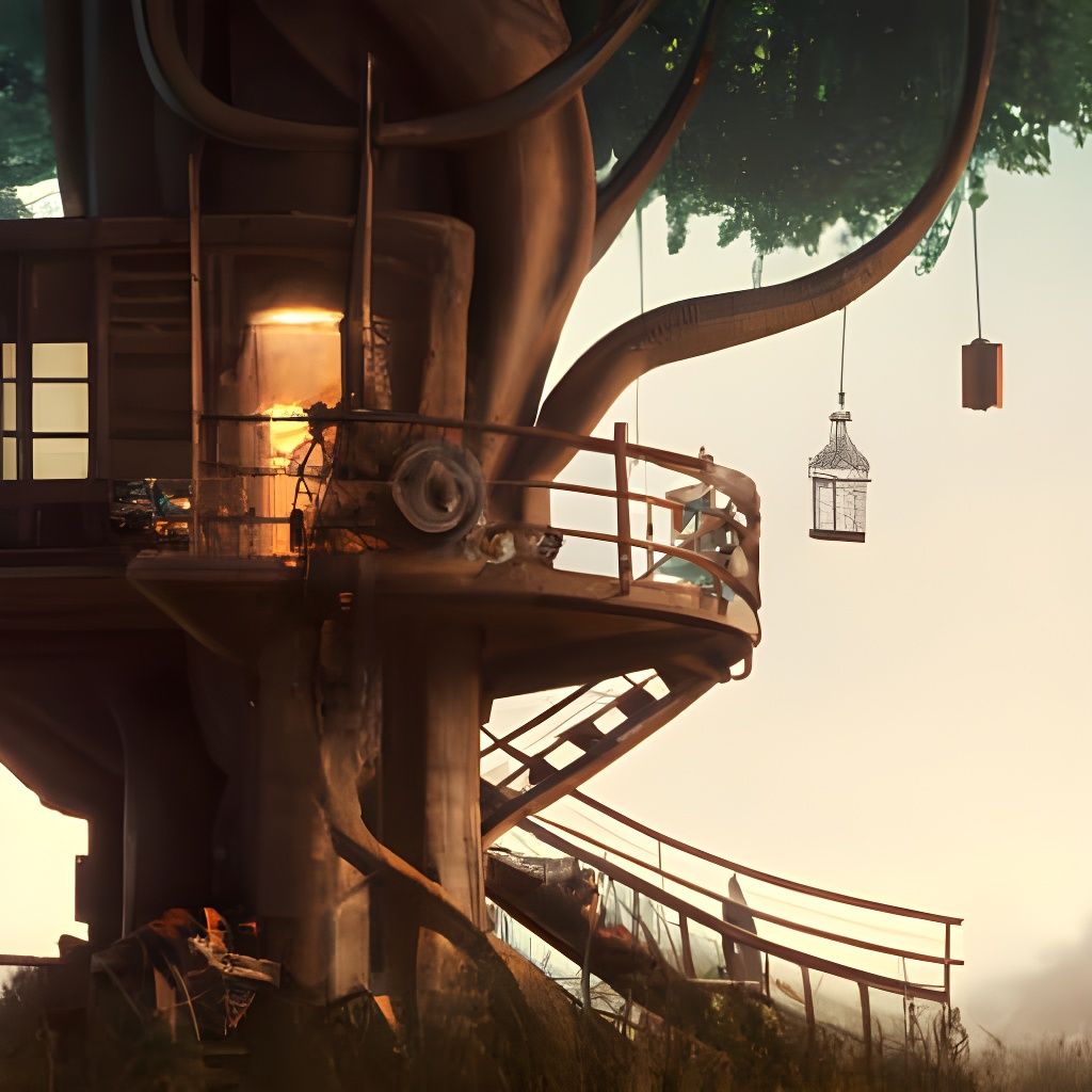 Living Treehouses in Porto, Digital Art