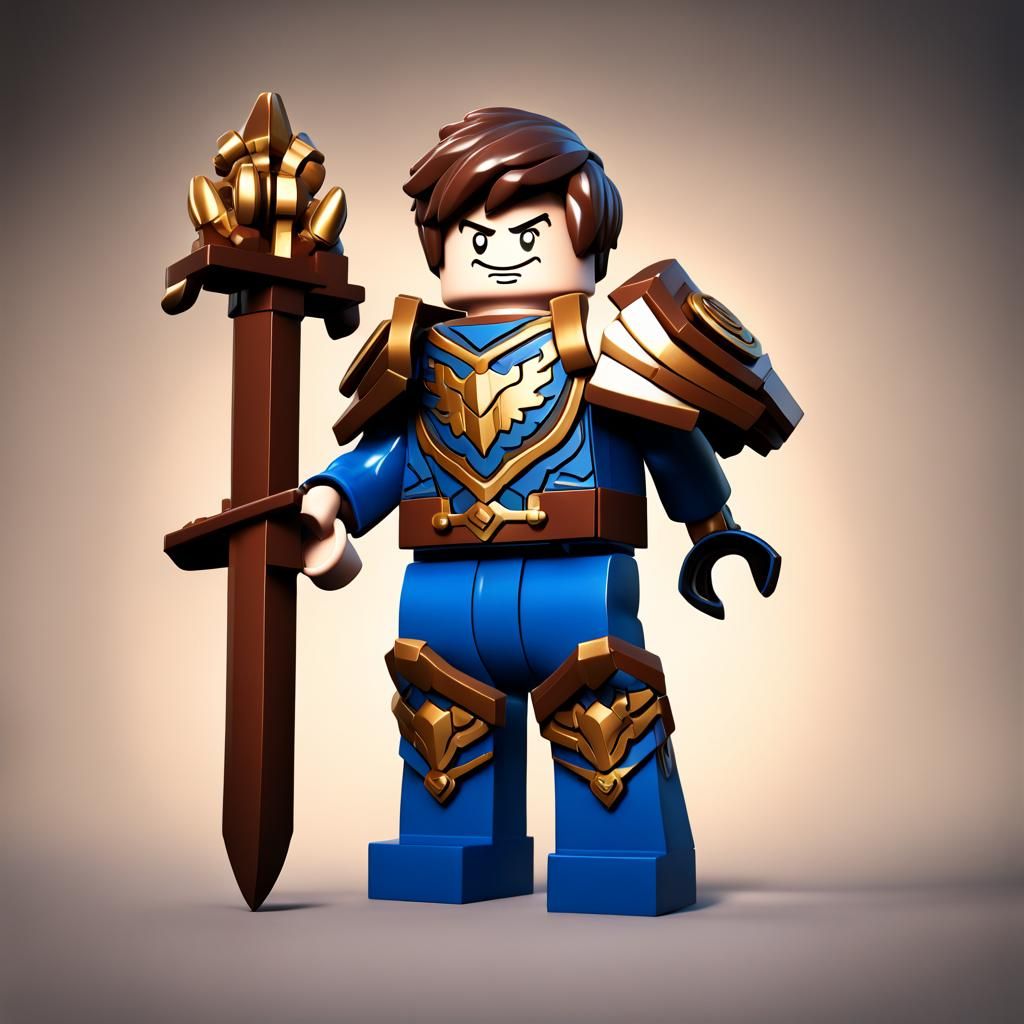 lego figure of garen, league of legends
