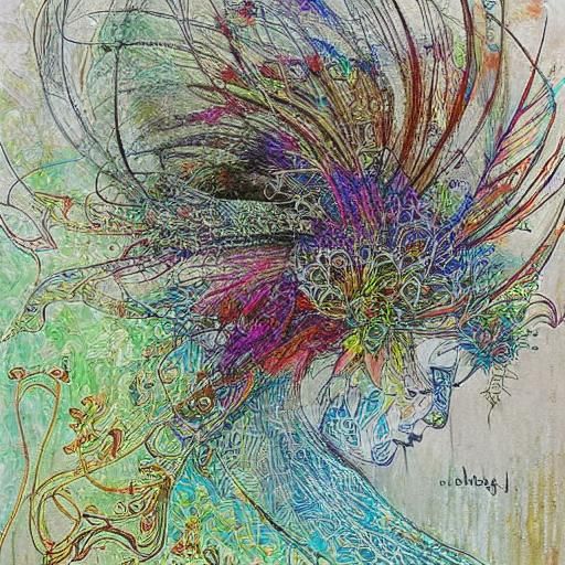 Ethereal Portrait in Watercolor Art Style