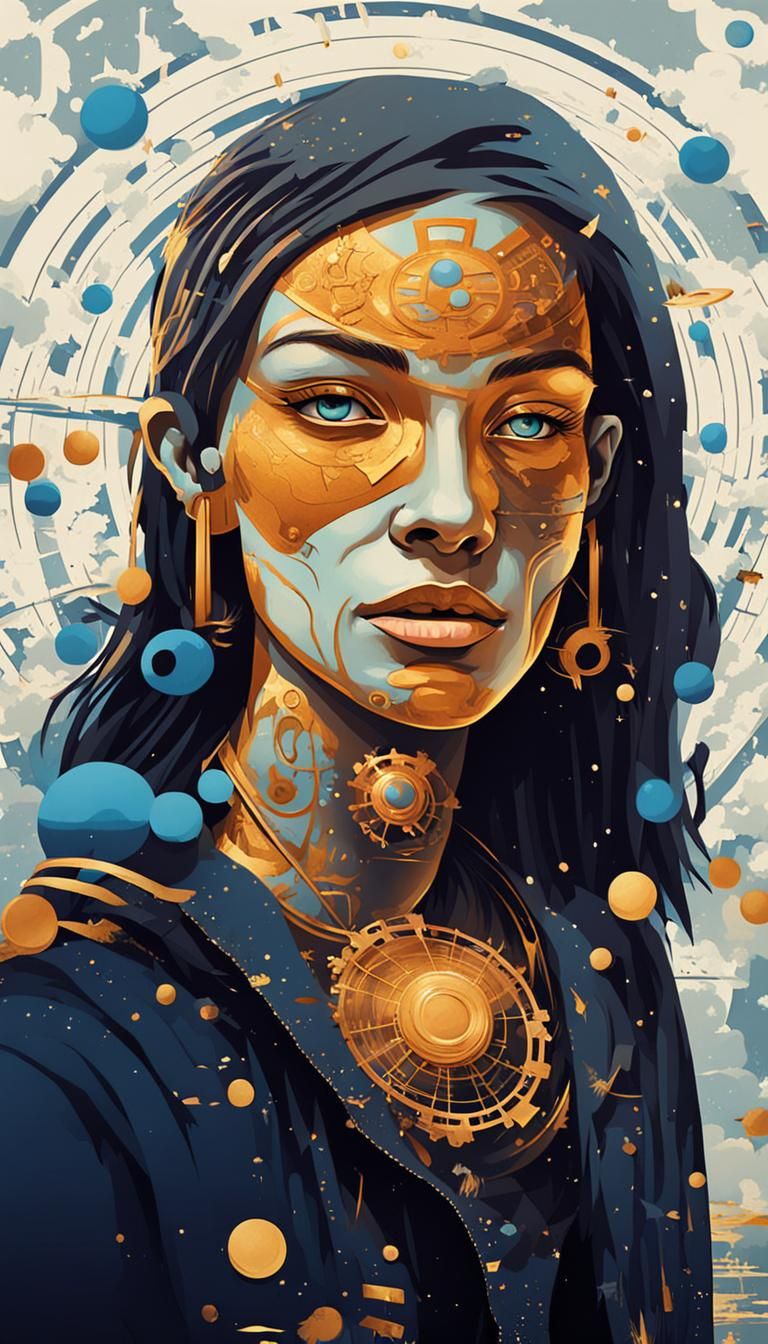 Golden Punk Rocker DJ at Disco Night