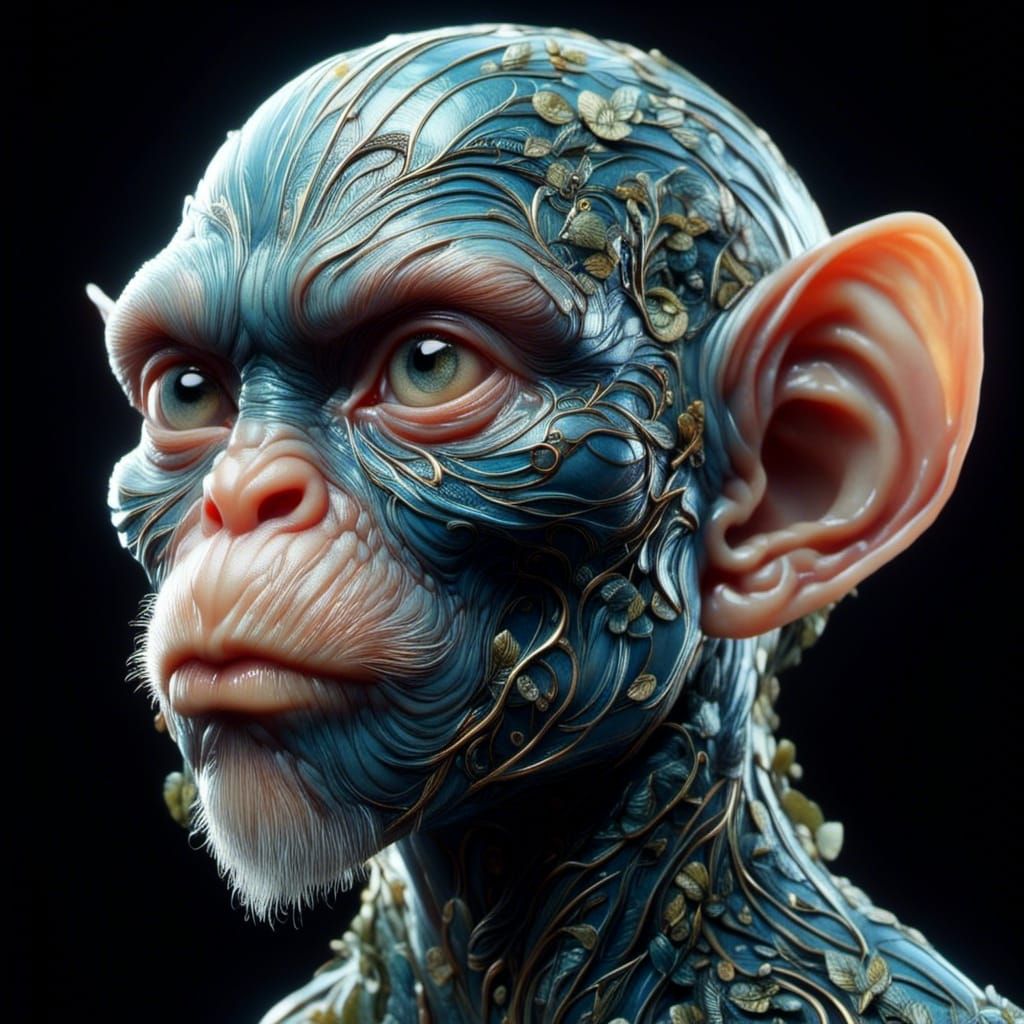 Enchanted Watersoul Portrait in Double Exposure Style