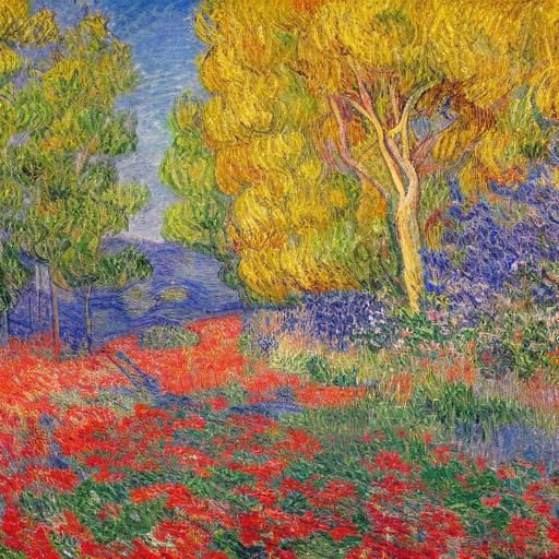 Centaurs in Forest as Neo-Impressionist Painting