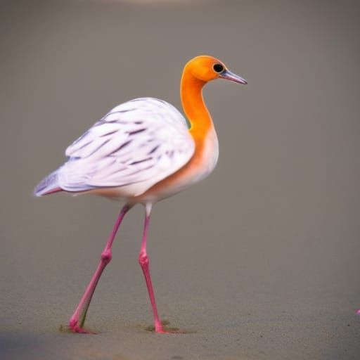 Flamingo Portrait: Intricate Feather Detail