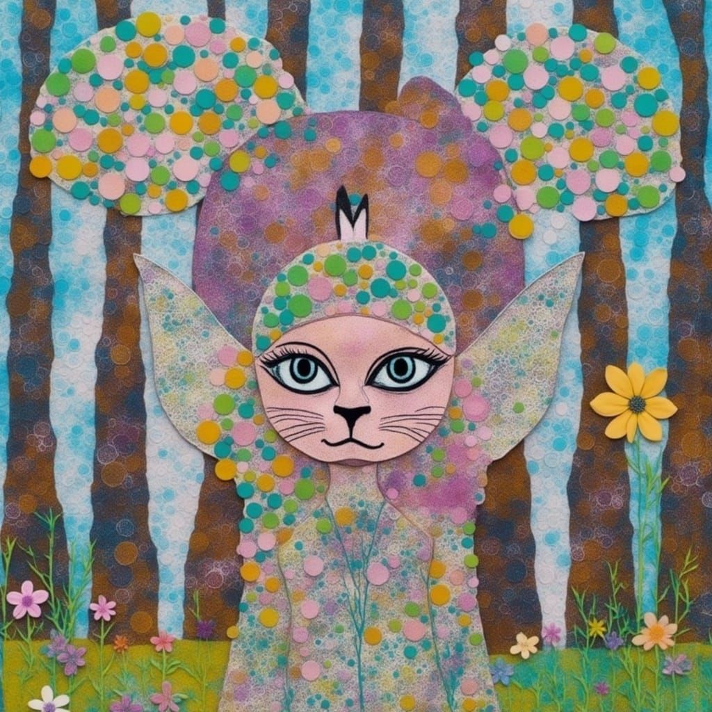 Enchanting Forest Princess Collage with Treehouse