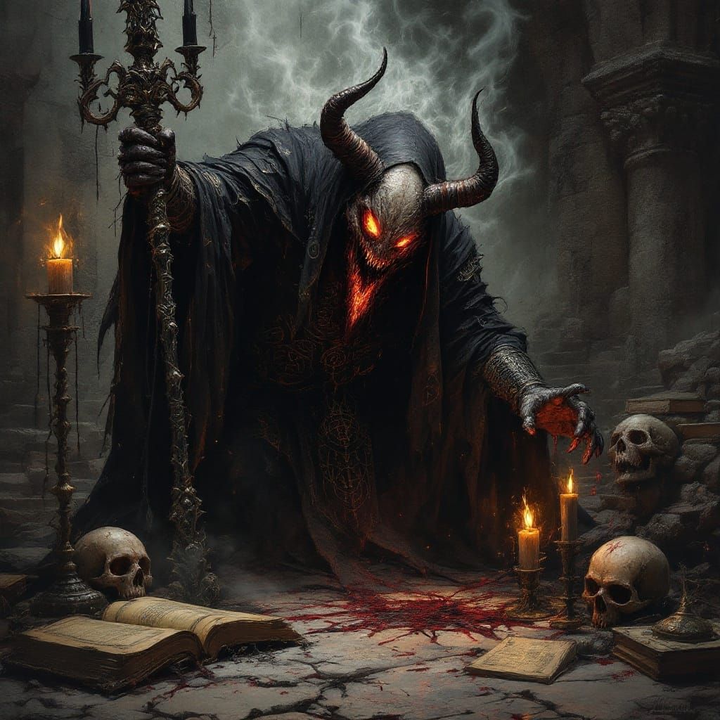 Sorcerer Succumbs to Dark Demon Possession in Failed Occult....