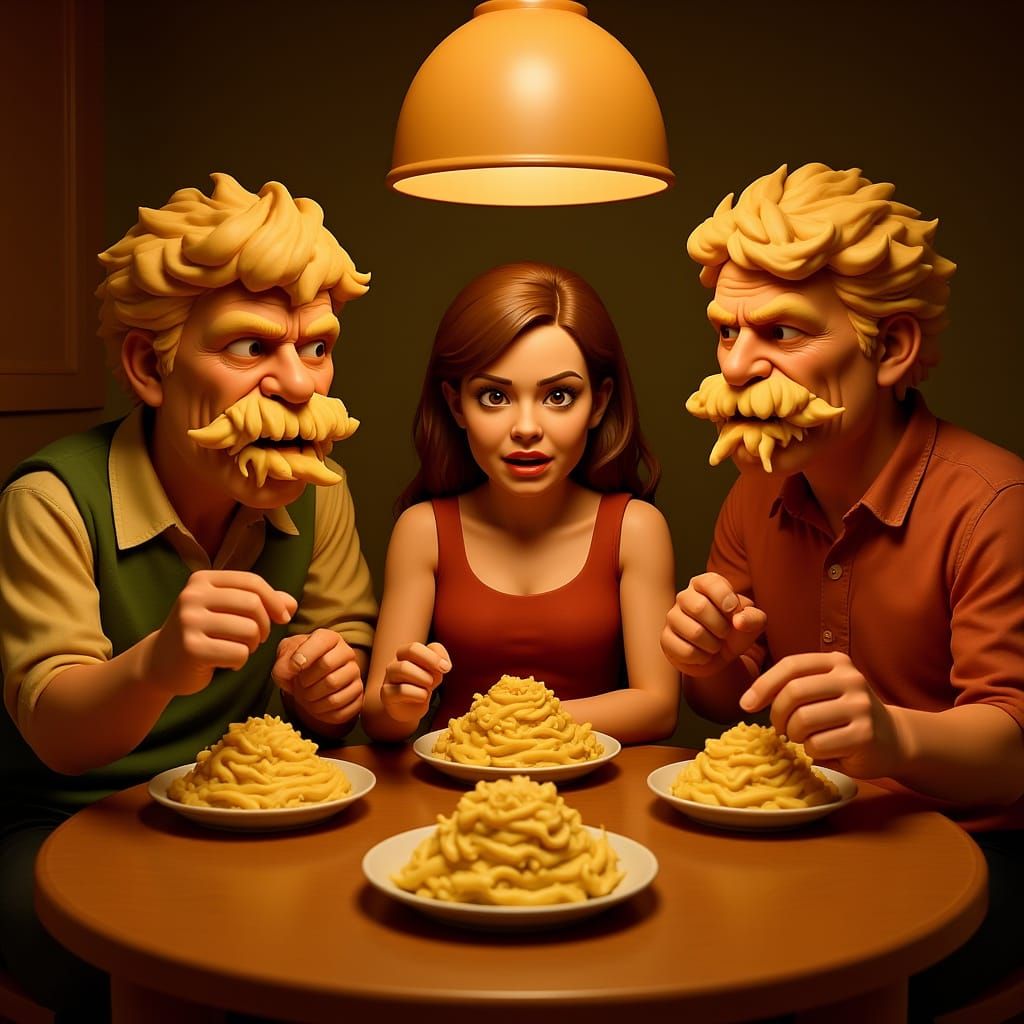 Sentient Mashed Potatoes Engulf Family: Claymation Horror