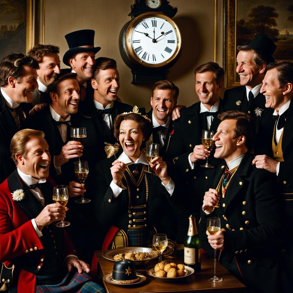 Celebrating Hogmanay: A New Year's Eve Scene