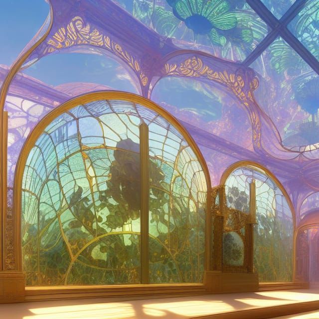 Victorian Greenhouse Arcology in Art Nouveau Style