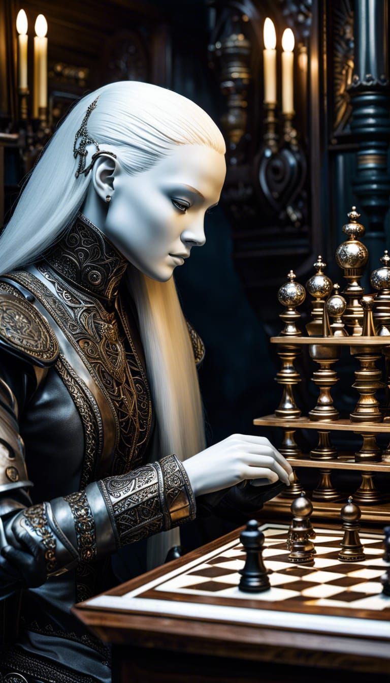 Marble playing Chess