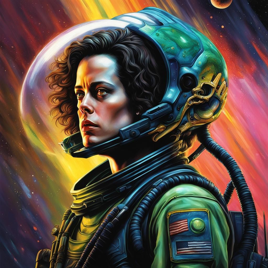 Hyperrealistic Ripley from Alien Movie