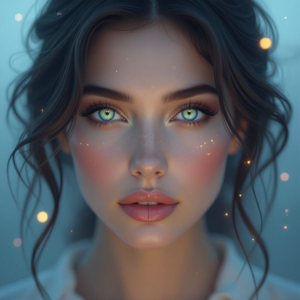 Luminous Eyes Reveal Hidden Truths in Dreamscape