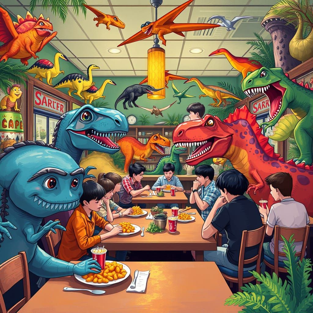 Dino Nuggets Cafe: A Vibrant Digital Wonderland