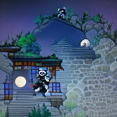 Cyborg Ninja Panda Infiltrates Feudal Japanese Castle