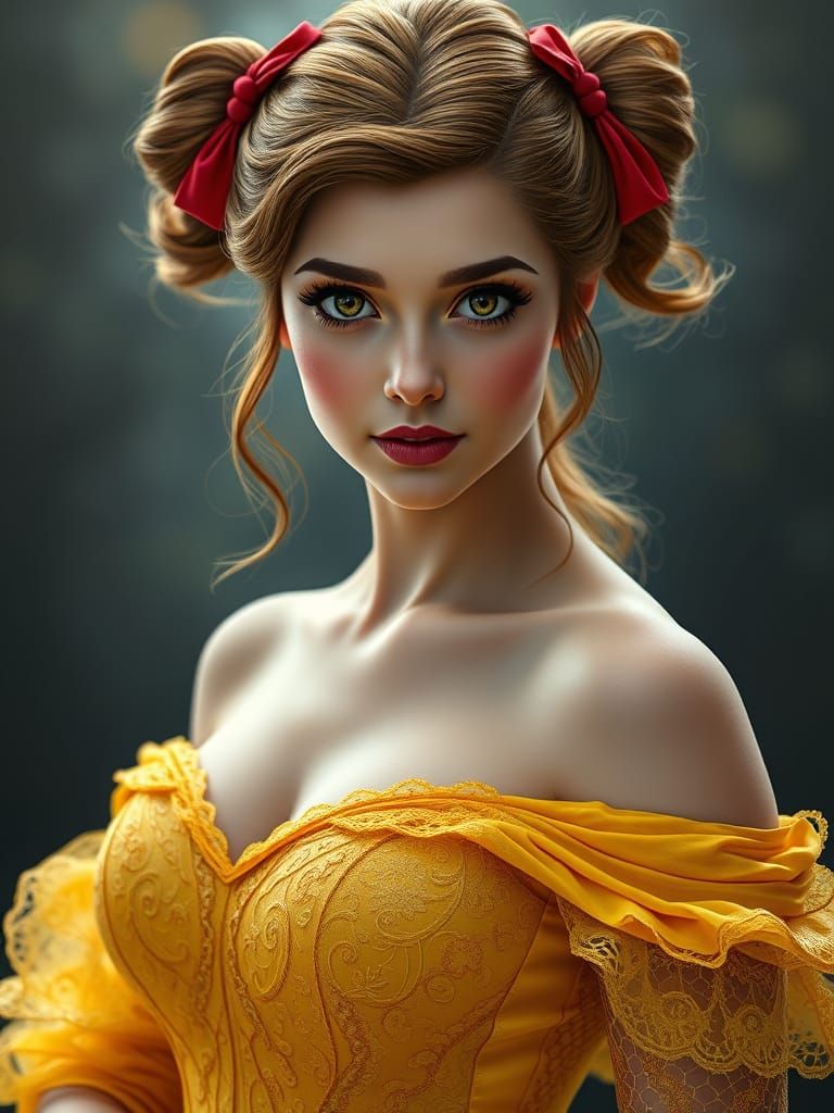 Belle Portrait in J Scott Campbell Style
