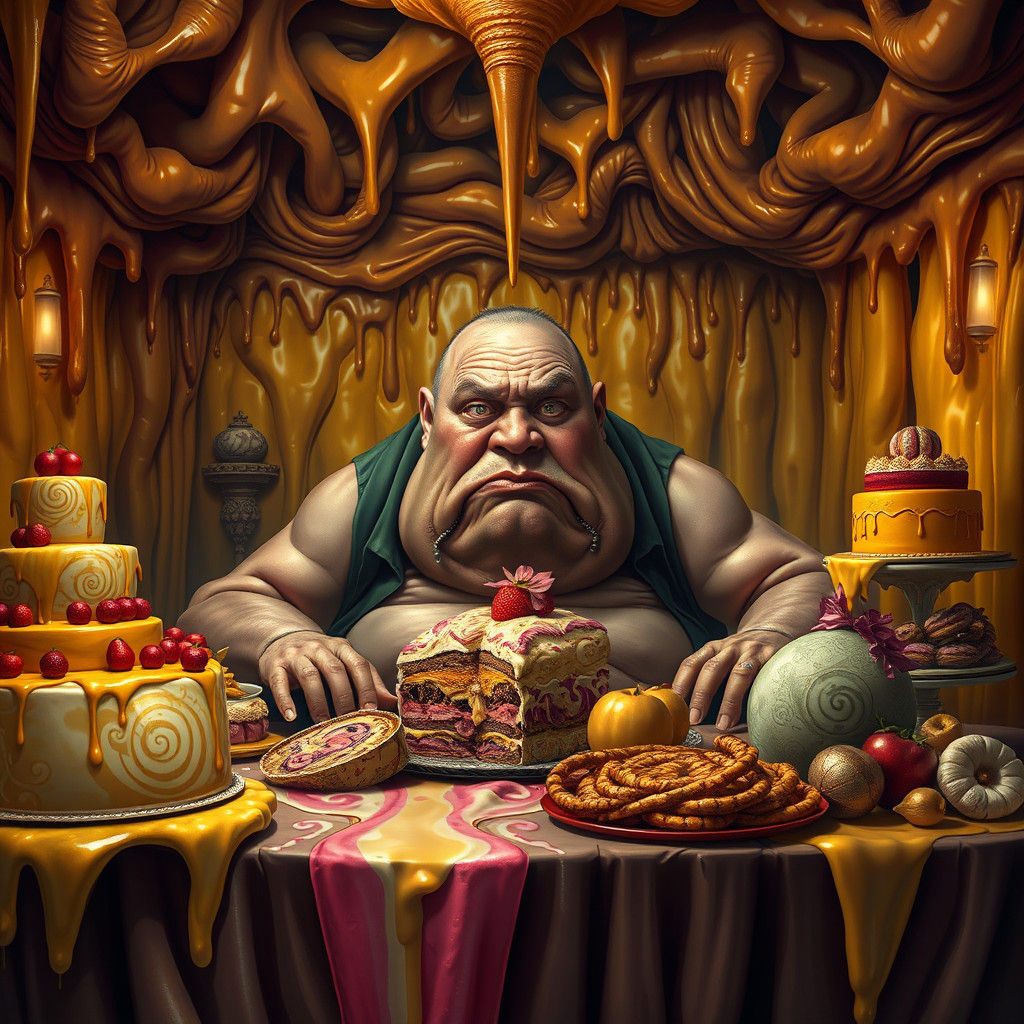 Surreal Feast: A Vision of Gluttony
