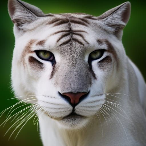 Majestic White Panther in Natural Light