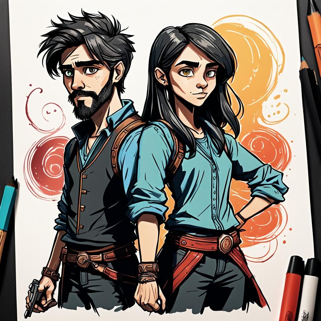 Lian and Alfie: Cartoon Companions