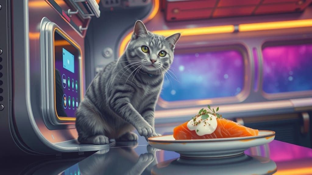 Salmon with a dash of sour cream and a sprinkle of catnip. Ｅ...