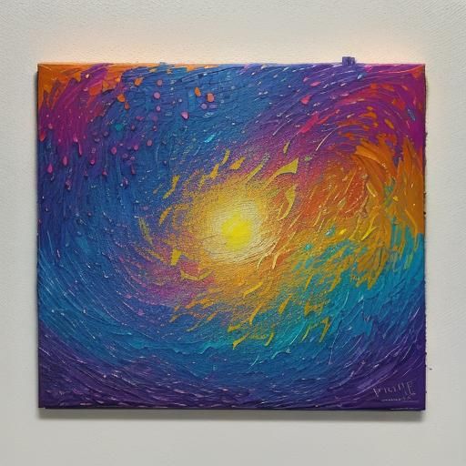 Gold Star Graffiti Art in Expressionist Style