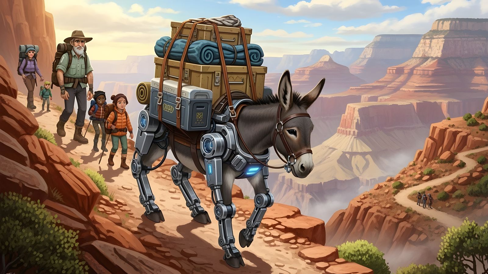 Grand Canyon Donkey with Exoskeleton Assist